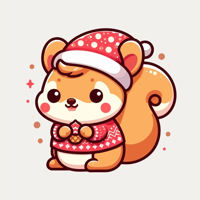 Mignon écureuil de Noël