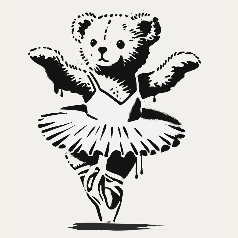 Ours en peluche classique dans une robe de danse classique