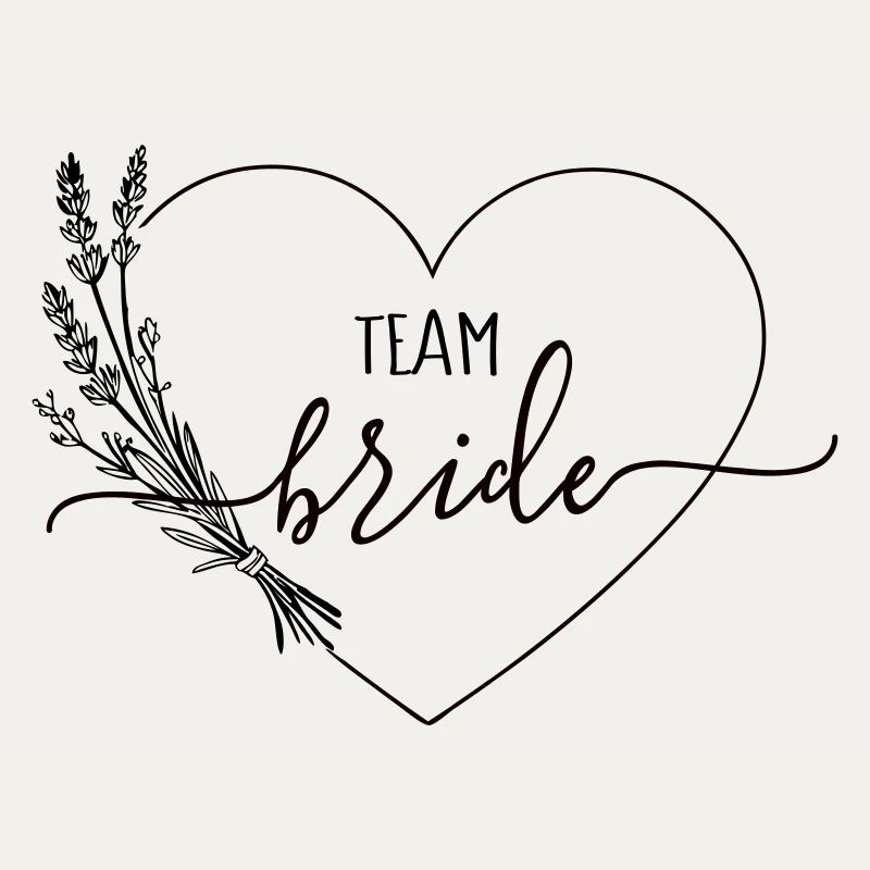 Team Bride Herz Wildblumen