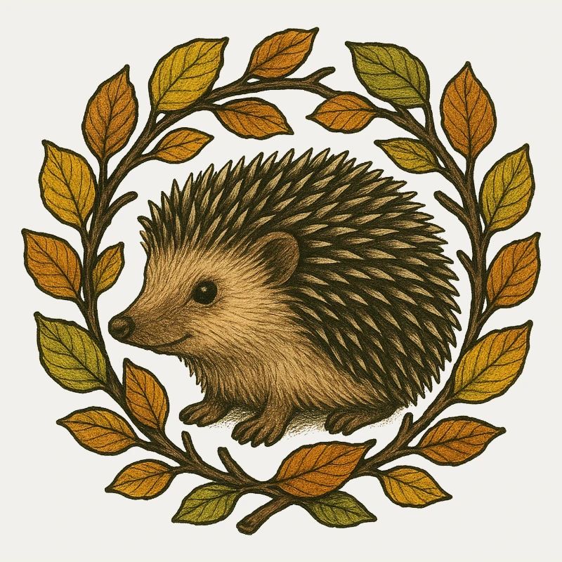 Couronne de hérisson d’automne