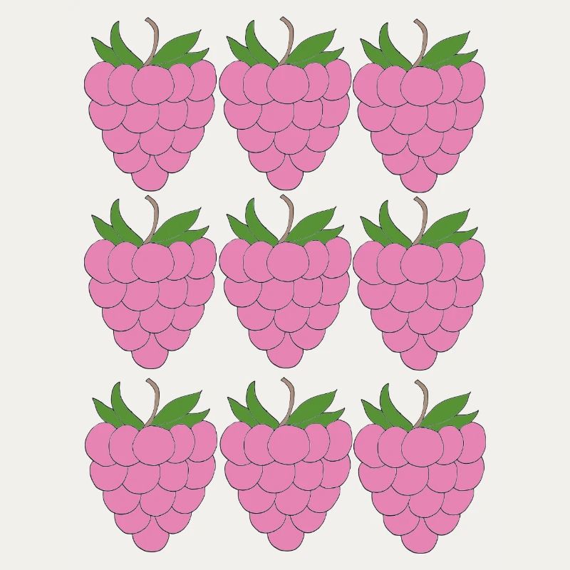 Raspberry Grid Pattern