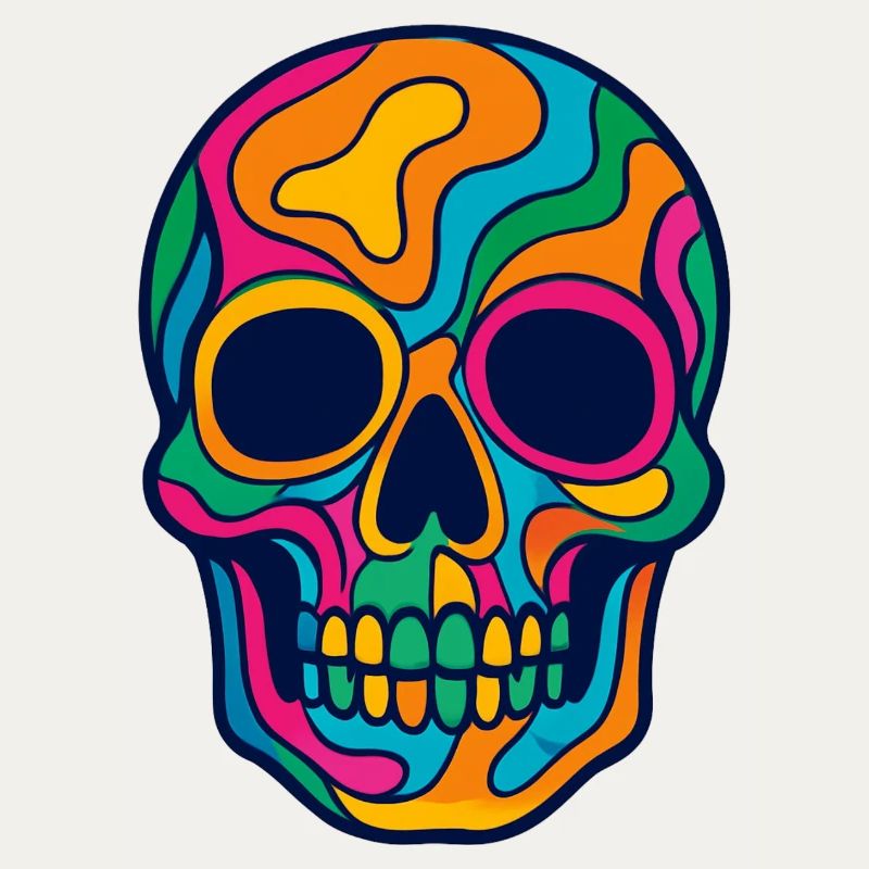 Halloween Multicolor Skull