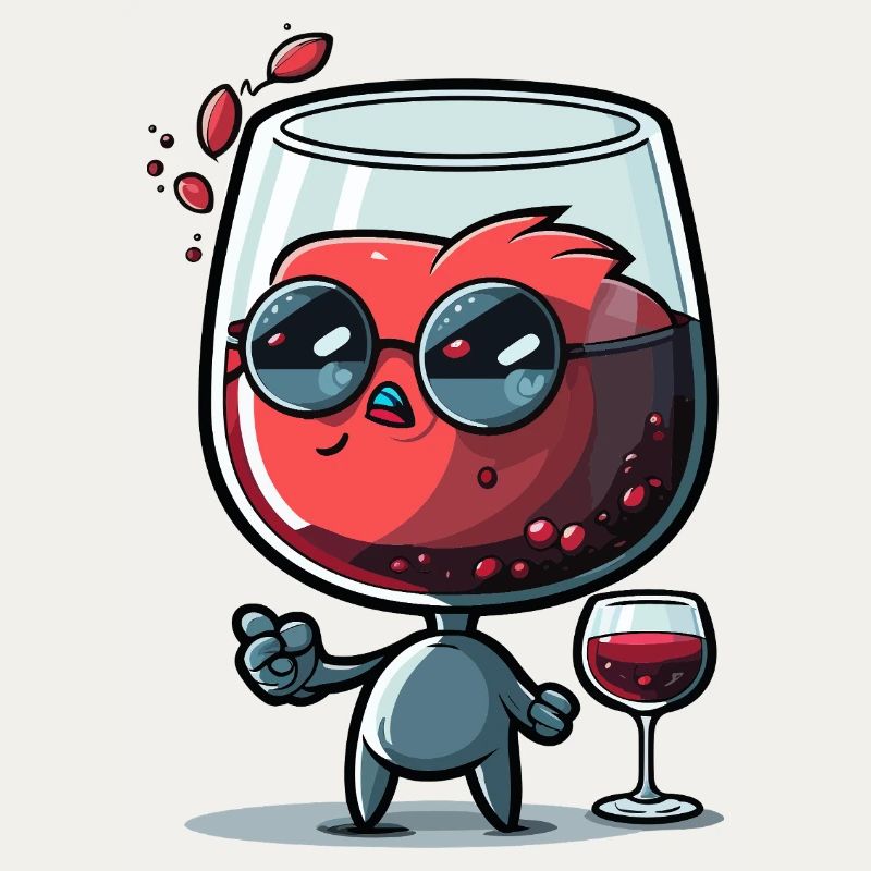 Weinheld mit Sonnenbrille