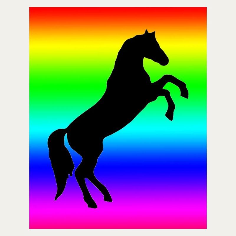 Regenbogen Pferd