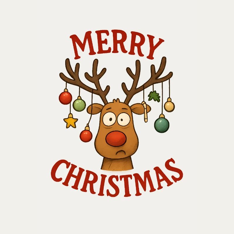 Cerf Rudolph Joyeux Noël doux