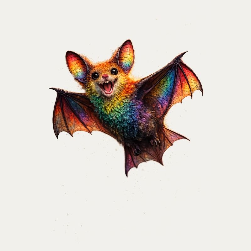 Rainbow Bat Night Creature