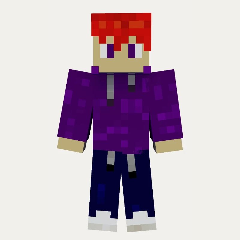 Peau de sweat à capuche Pixel violet