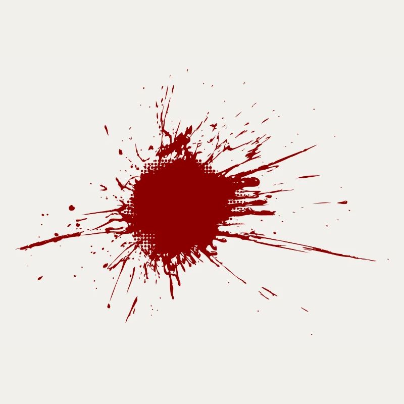 Spatter de sang d'une blessure par balle