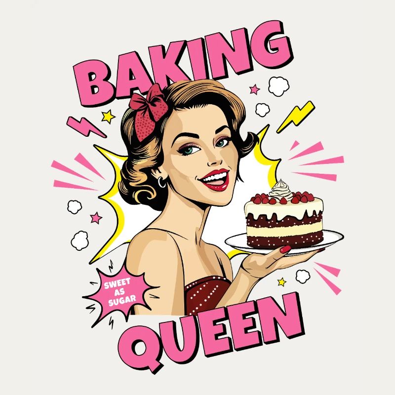 Cuisson Gâteau Cuisson Reine Cuisson Fée Boulanger Pop Art