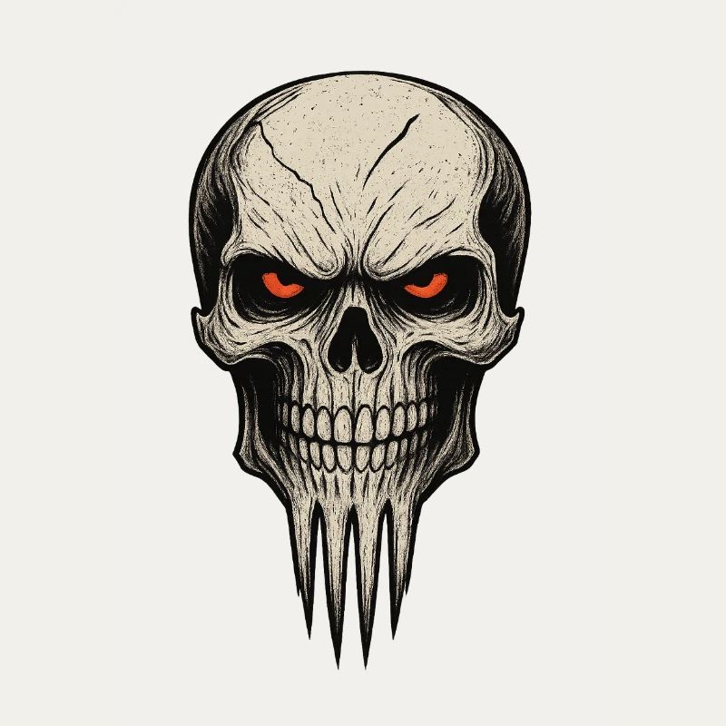 Zombie Skull Albtraum