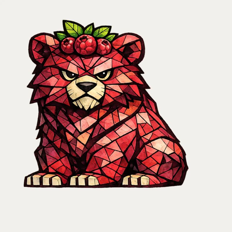 Raspberry Bear Cubism Version