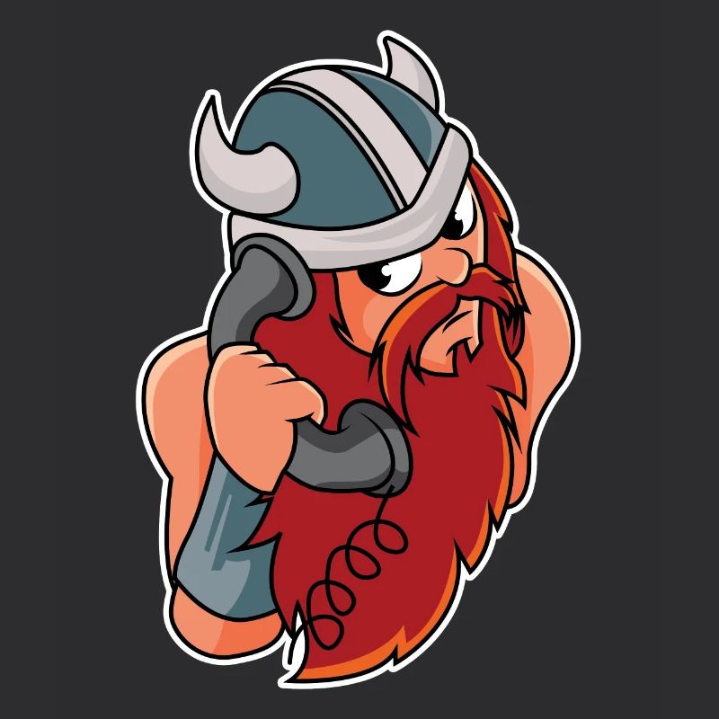 Vikings on the phone - design