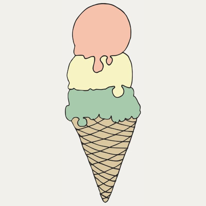 Pastellfarbenes Eis-Design für Sommermode