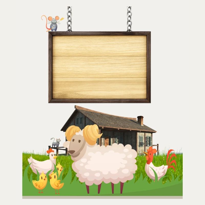Pasture Pals Panneau de ferme rustique