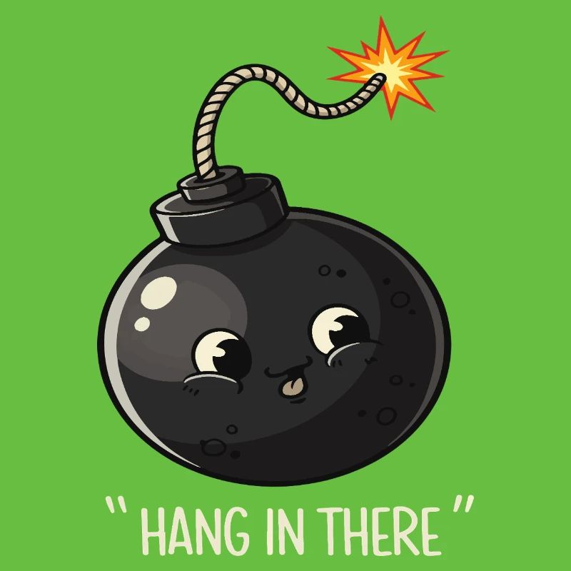 Kawaii Explodierende Bombe Comic Design