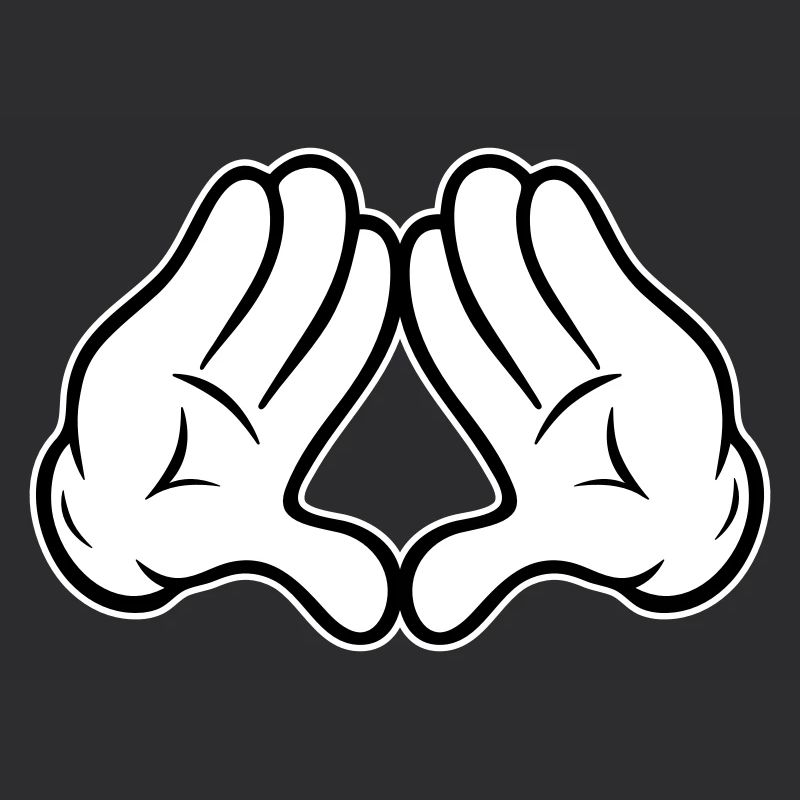 Hands Diamond Pyramid Triangle Rhombus Comic Style