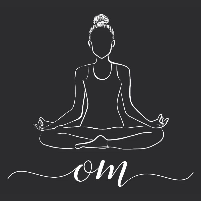 Silhouette de méditation Om