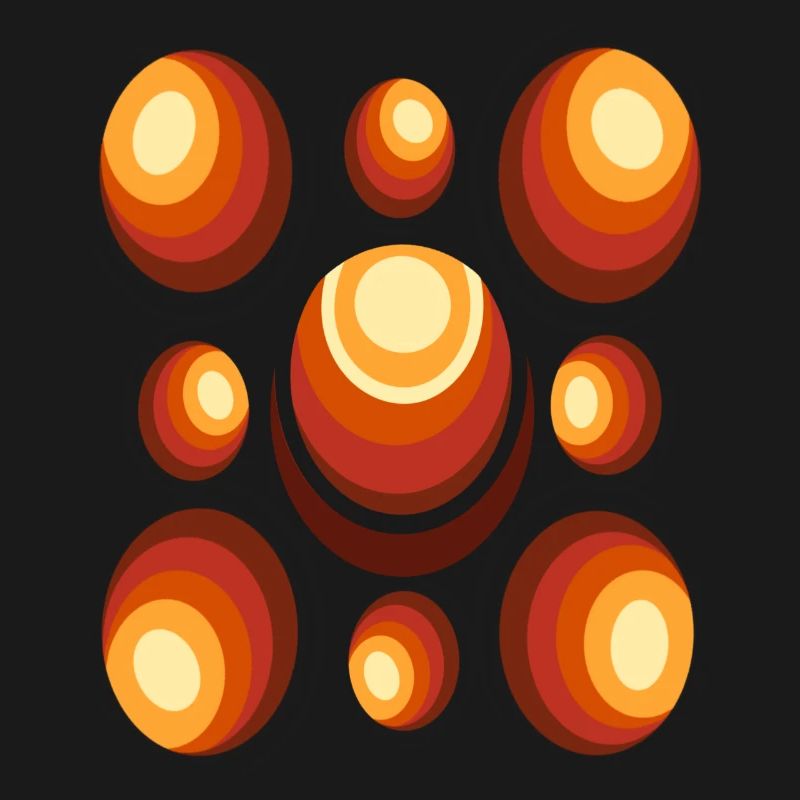 70s Wallpaper Pattern Retro Circle Pattern