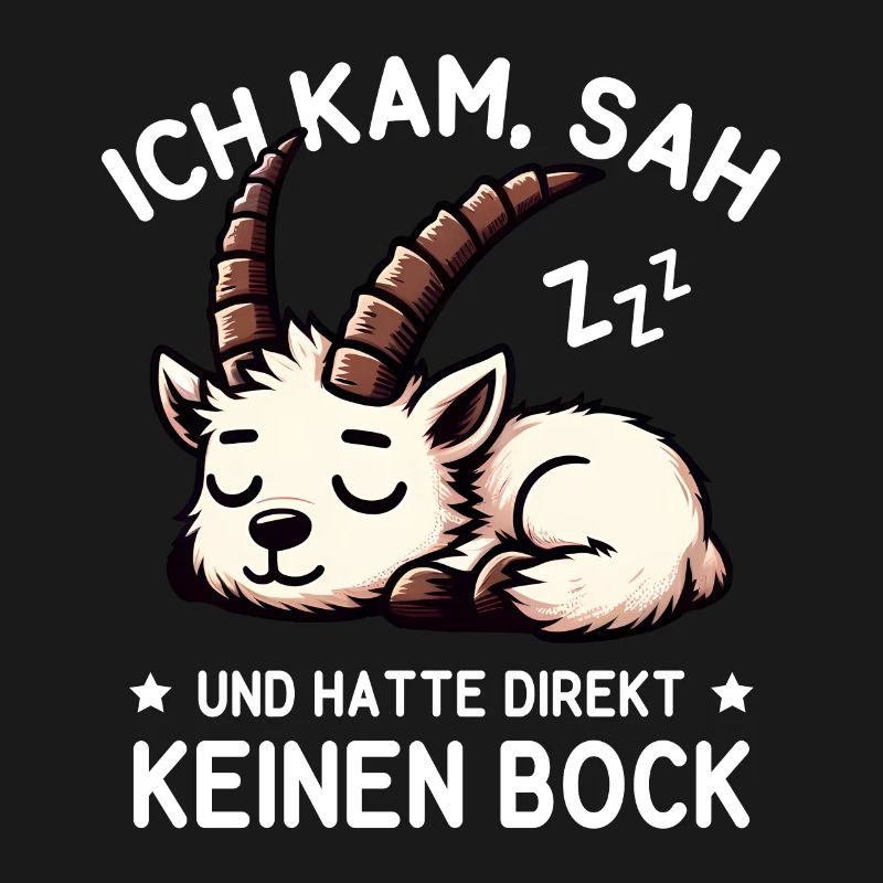 Süßer schlafender Steinbock hat null Bock