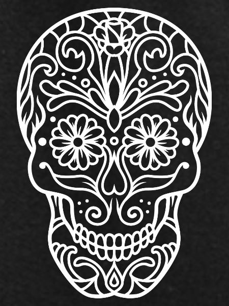 Biker and skull.