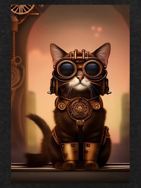 Cat Steampunk Style