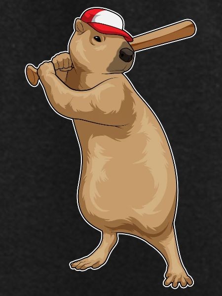capybara baseball baseball bat