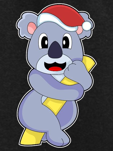 Koala Christmas Santa Hat