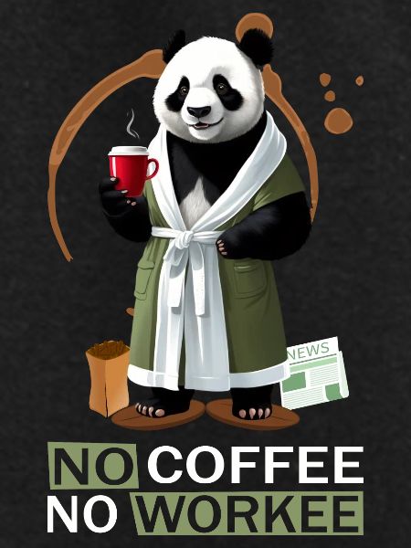 Panda in bathrobe