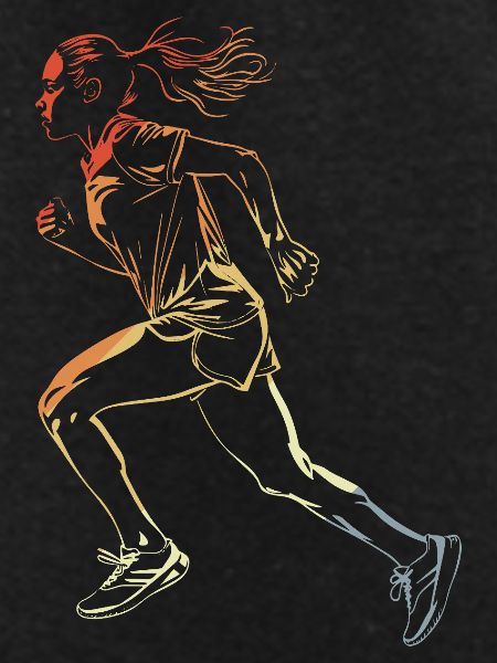 Runner Drawing Retro Style