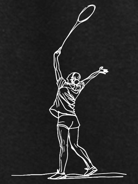 Badminton Player Sketch