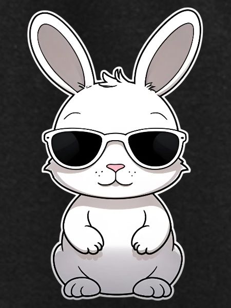Cool bunny with sunglasses