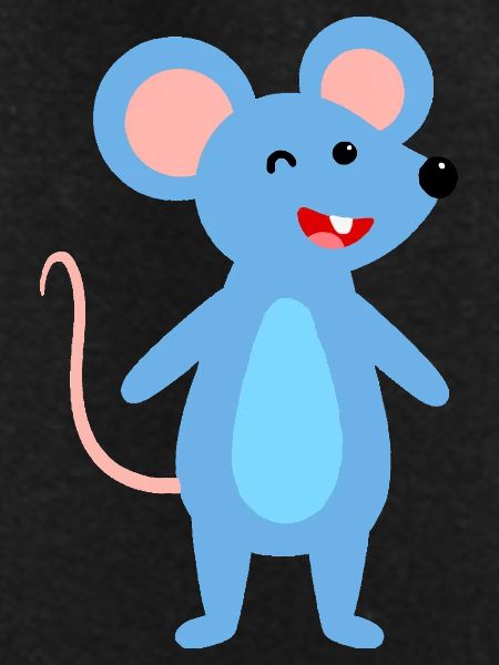 Winking blue mouse
