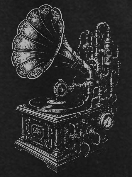 Antique Gramophone Sketch