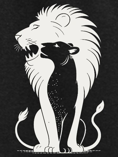 Regal Lion Silhouette
