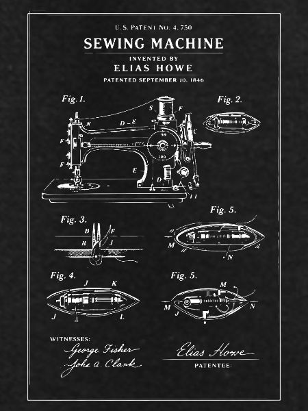 Blueprint Sewing machine Patent