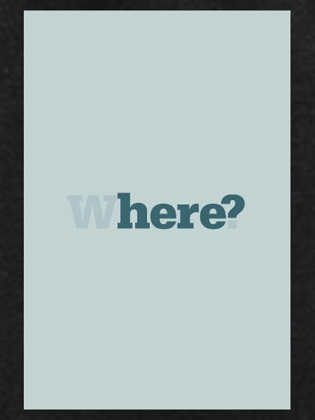 Where? – Modern Minimal Poster