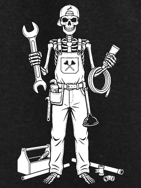 Skeleton Mechanic with Tools