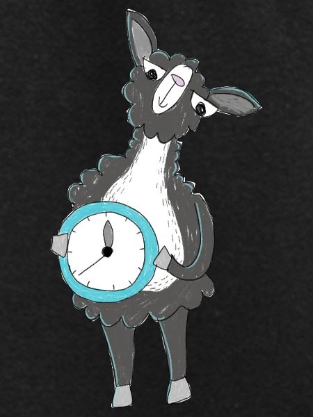Llama with Clock
