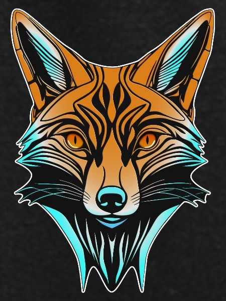 Neon Fox Head
