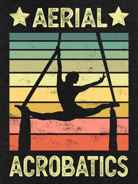 Aerial acrobatics vertical cloth