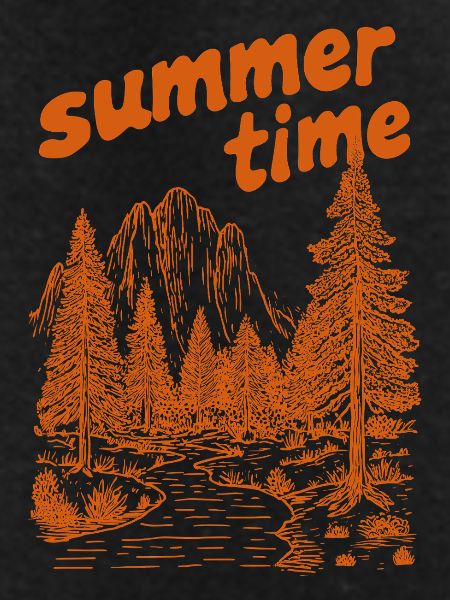 Summertime Nature Silhouette