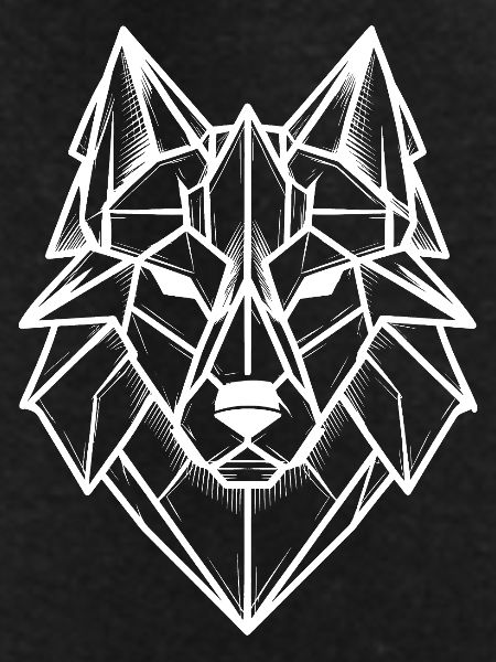 Geometric wolf logo