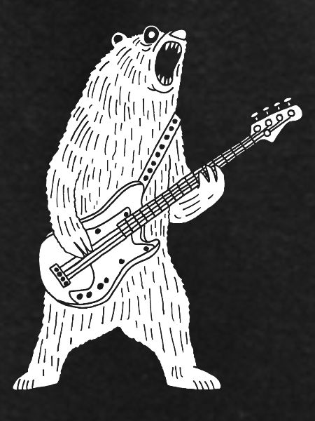 Polar bear guitarist