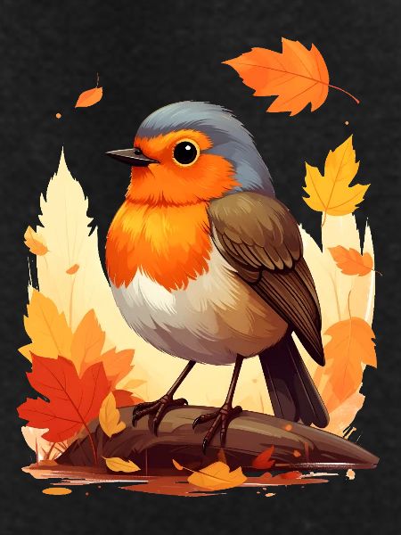 Robin in autumn