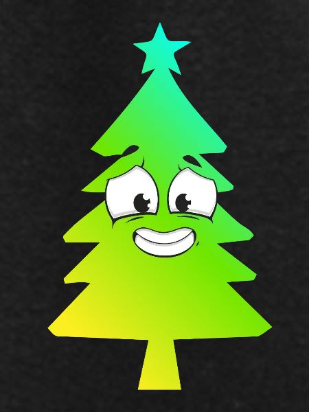 Christmas Tree Gradient Smile