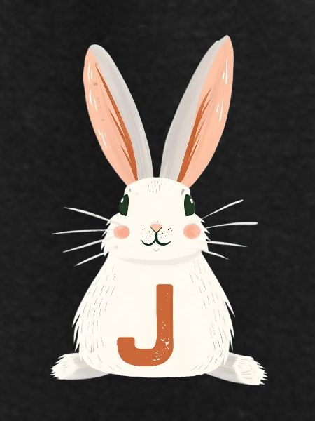 J -Letter - Bunny - Customizable