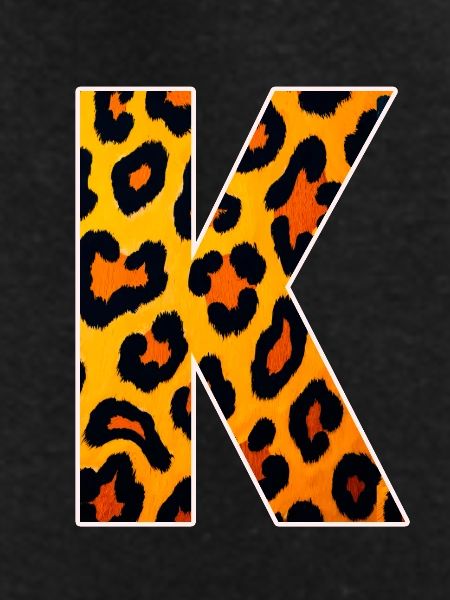 Leopard letter K