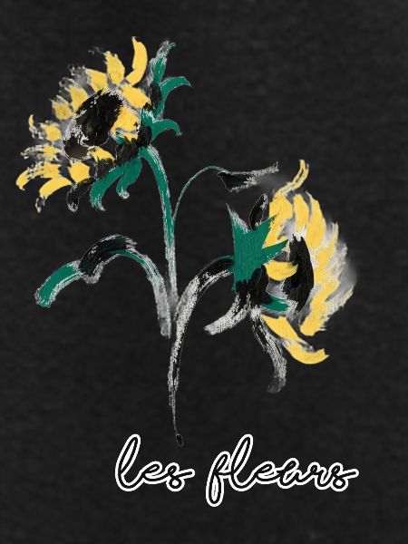 Sunflower Brushstroke Les Fleurs