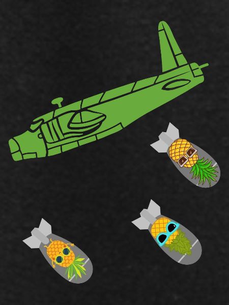 Green Pineapple Bomb Plane