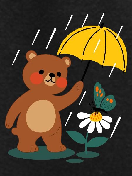 Bear with umbrella